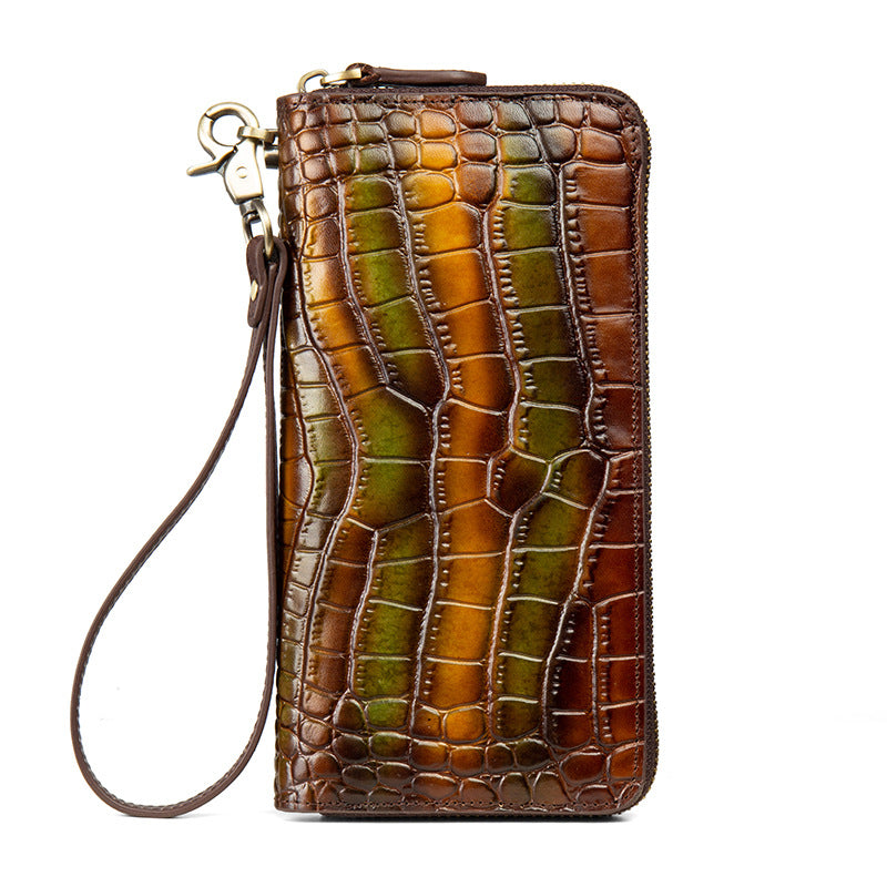Women's & Men's Clutch First Layer Cowhide Large Capacity Bags
