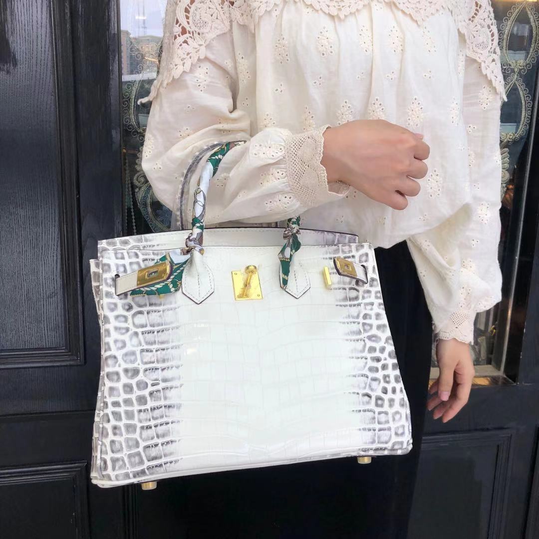Women's Fashion Crocodile Pattern Genuine Leather Handbags