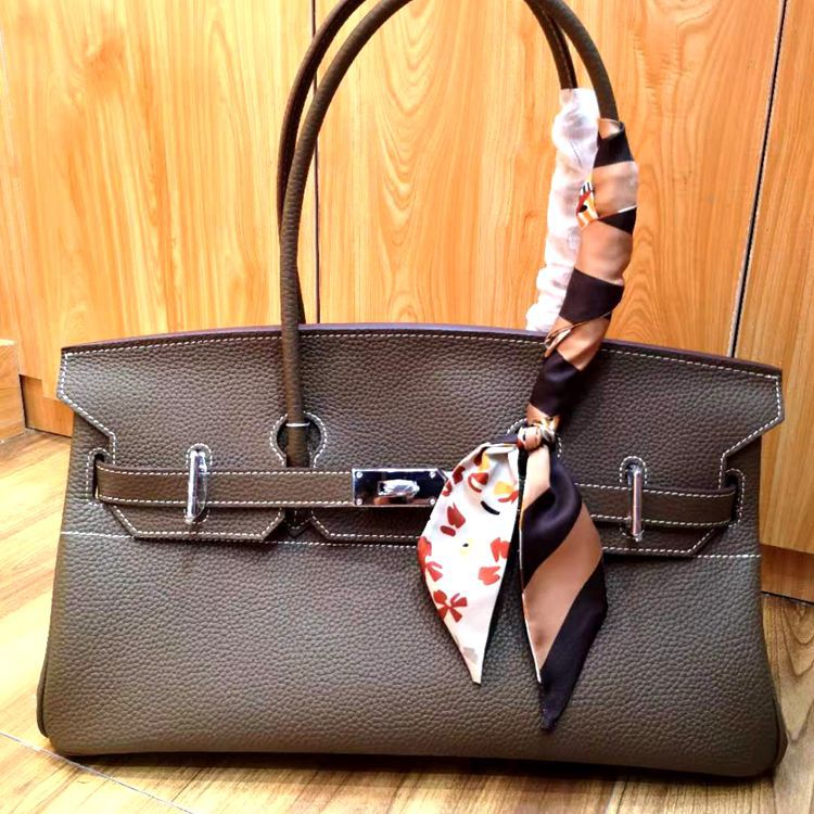 Genuine Leather Underarm Retro Style Horizontal Bags