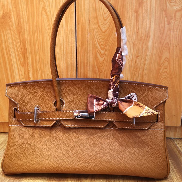 Genuine Leather Underarm Retro Style Horizontal Bags