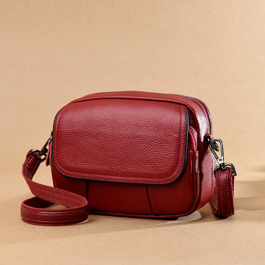 Women's Leather Trendy Fashion Joker Layer Cowhide Shoulder Bags