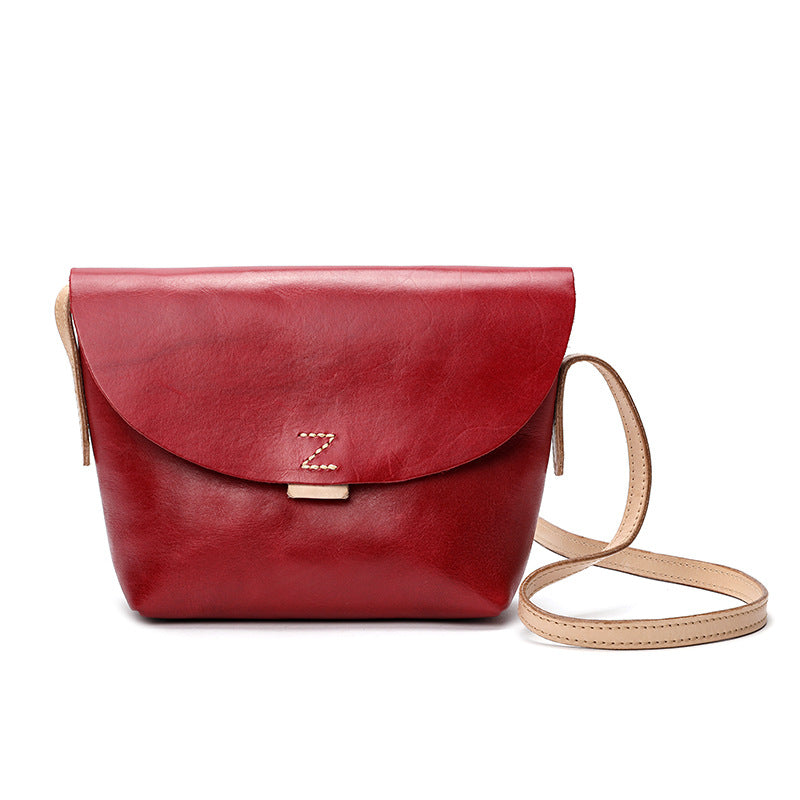 Women's Cow Leather Handmade Vegetable Tanned Genuine Crossbody Bags