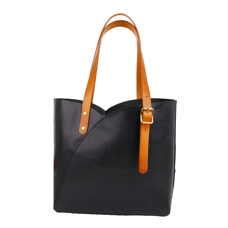 Women's Trendy Simple Retro Large Capacity Vegetable Shoulder Bags