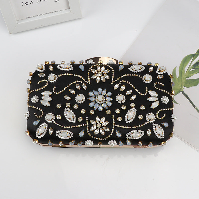 Women's Handmade Nail Fashion Pearl Embroidery Banquet Evening Bags