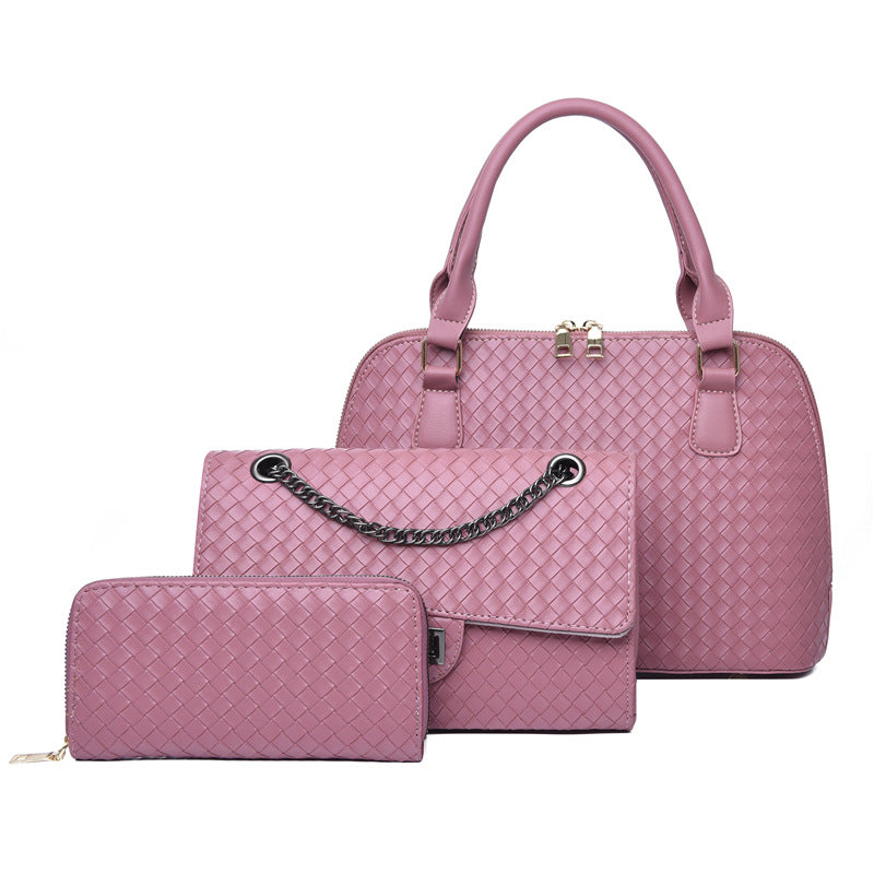 Women's Fashion Three-piece Set Large Capacity Portable Handbags
