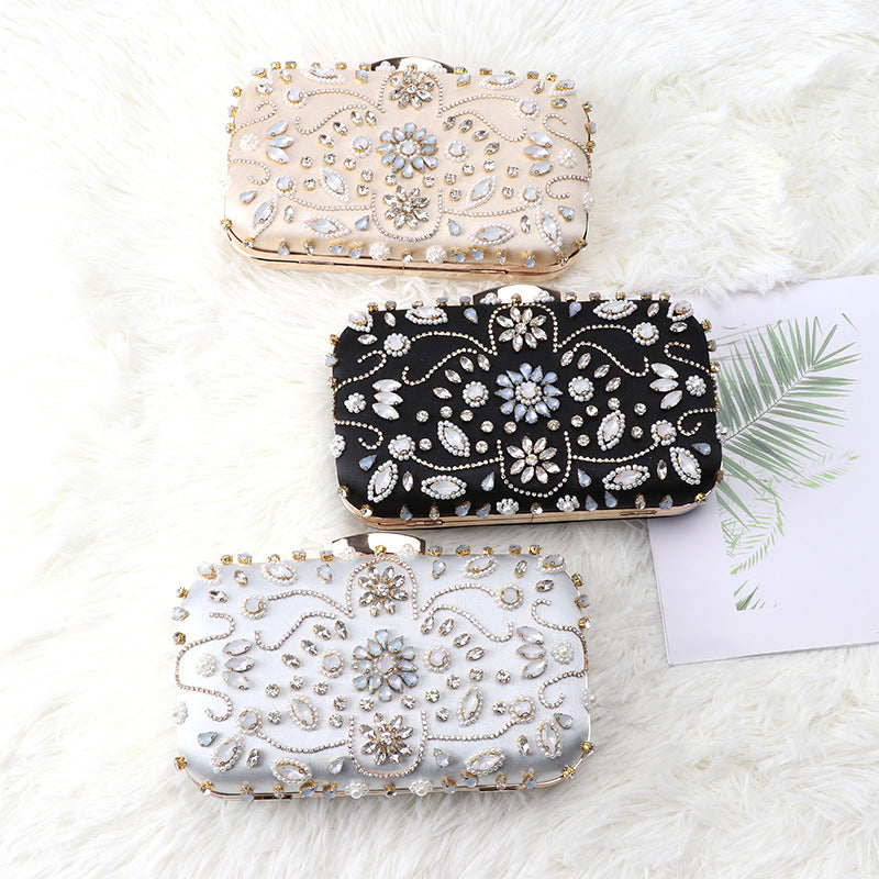 Women's Handmade Nail Fashion Pearl Embroidery Banquet Evening Bags
