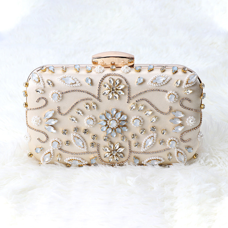 Women's Handmade Nail Fashion Pearl Embroidery Banquet Evening Bags