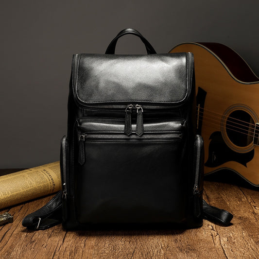 Women's & Men's & Retro Style Vegetable Tanning Cowhide Backpacks