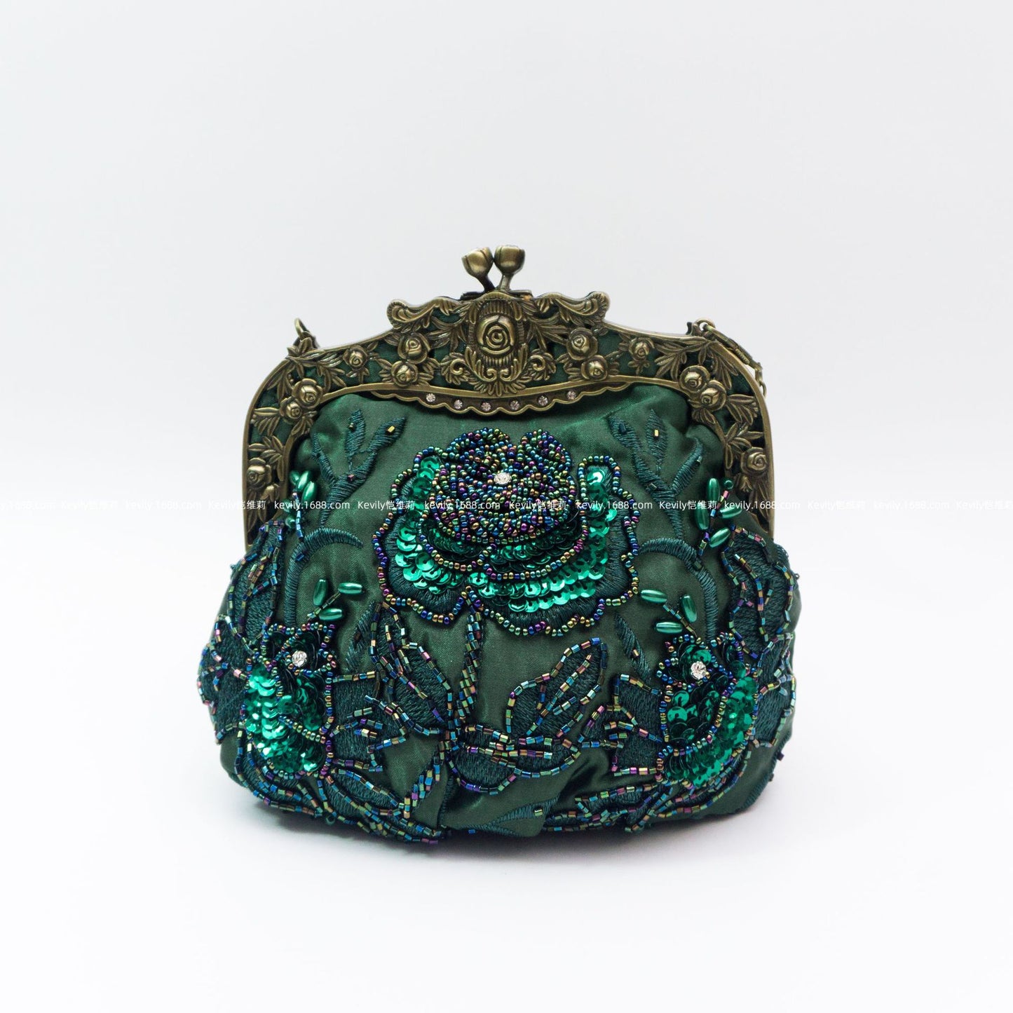 Kai Handmade Pearl Embroidery Flowers Dinner Evening Bags
