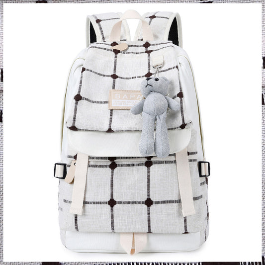 Female Canvas Double College Style Junior Backpacks