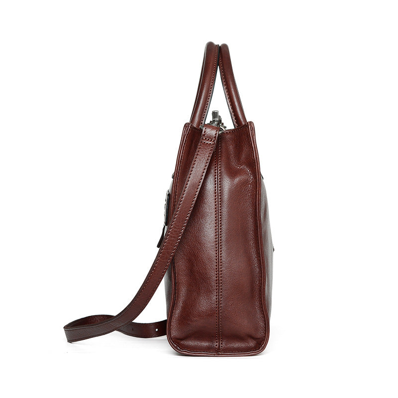 Women's Handmade First Layer Cowhide Genuine Leather Shoulder Bags