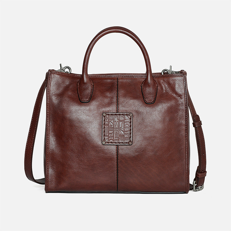 Women's Handmade First Layer Cowhide Genuine Leather Shoulder Bags
