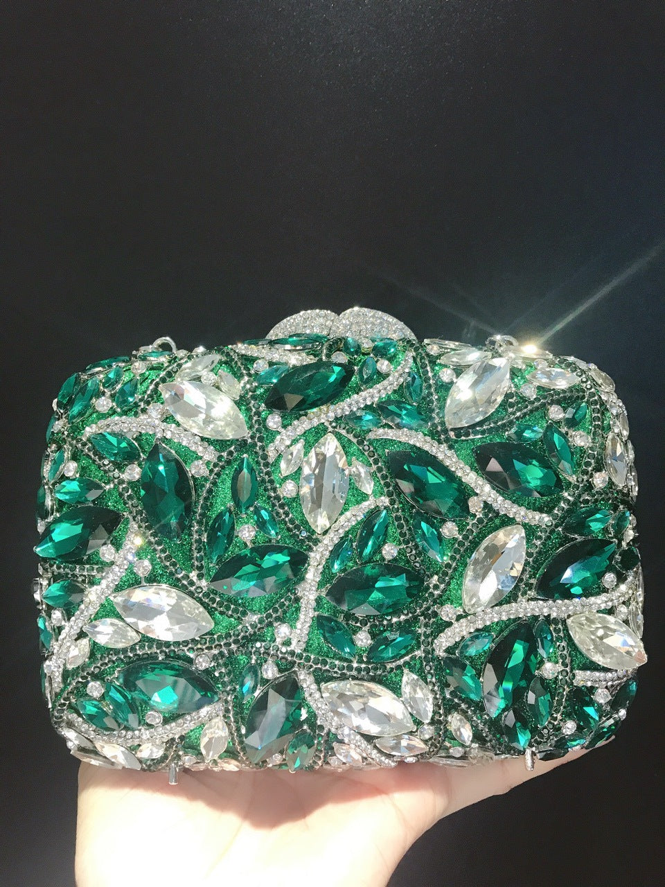Women's Strictly Selected Diamond Banquet Clutch Glass Bags