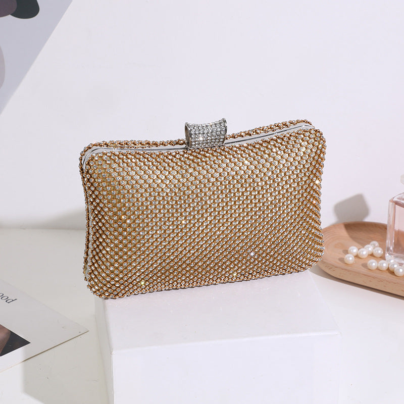 Women's Clutch Double-sided Diamond Fashion Dinner Soft Evening Bags