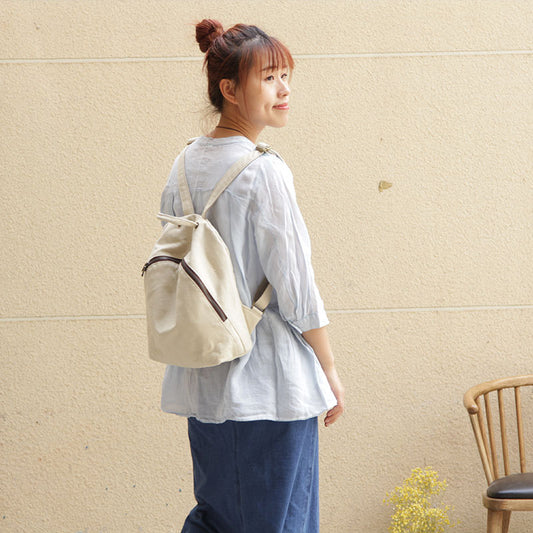 Women's Niche Canvas Leisure Fresh College Style Backpacks