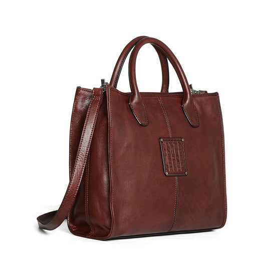 Women's Handmade First Layer Cowhide Genuine Leather Shoulder Bags