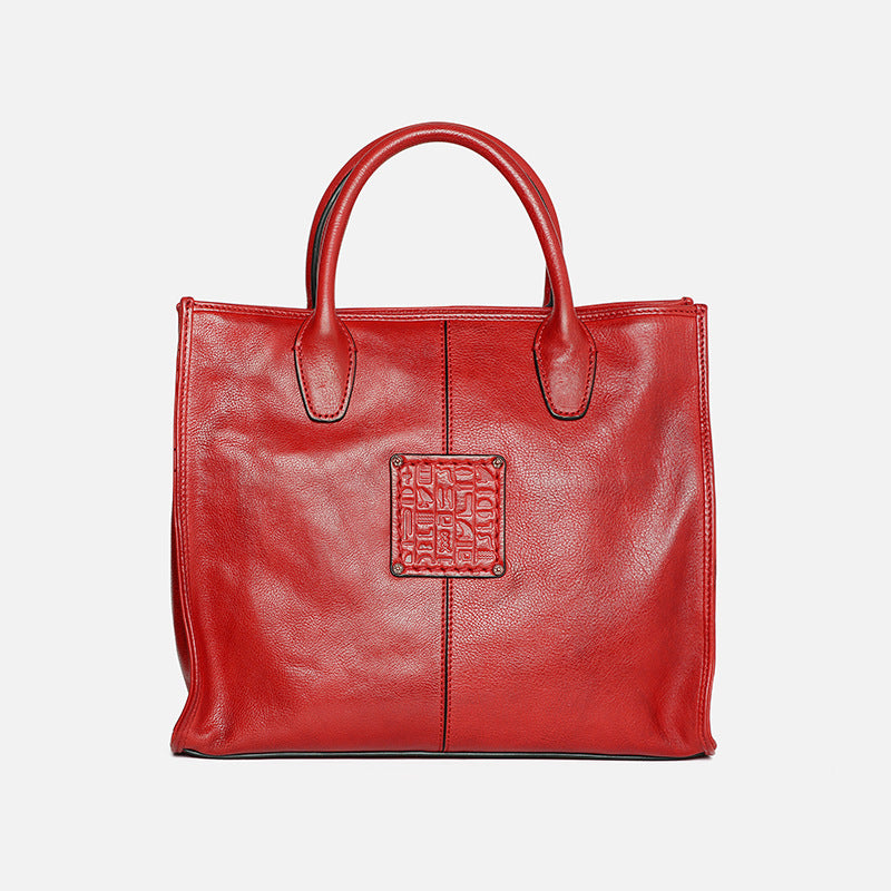 Women's Handmade First Layer Cowhide Genuine Leather Shoulder Bags