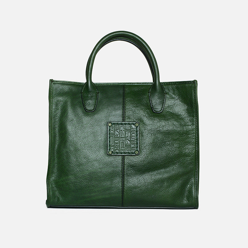 Women's Handmade First Layer Cowhide Genuine Leather Shoulder Bags