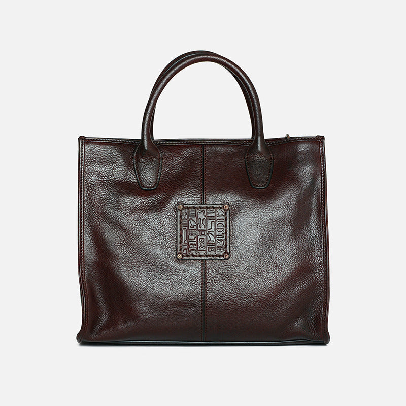 Women's Handmade First Layer Cowhide Genuine Leather Shoulder Bags