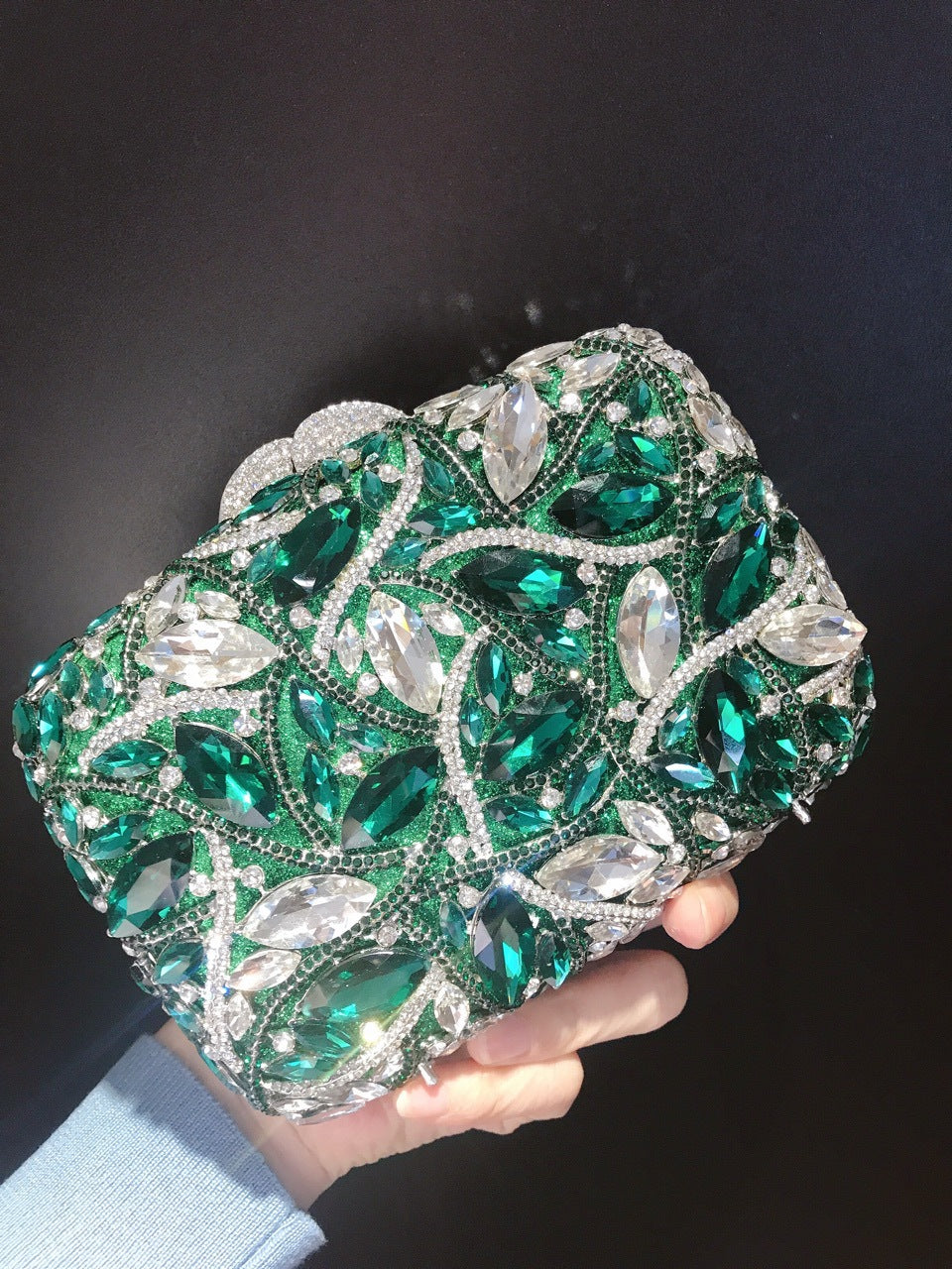 Women's Strictly Selected Diamond Banquet Clutch Glass Bags