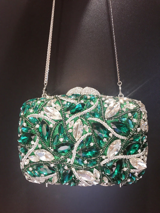 Women's Strictly Selected Diamond Banquet Clutch Glass Bags
