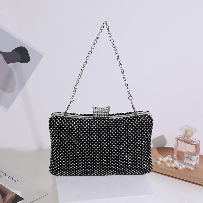 Women's Clutch Double-sided Diamond Fashion Dinner Soft Evening Bags