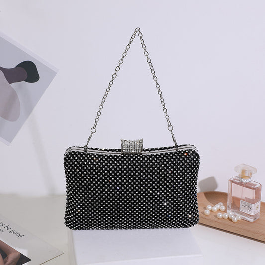 Women's Clutch Double-sided Diamond Fashion Dinner Soft Evening Bags