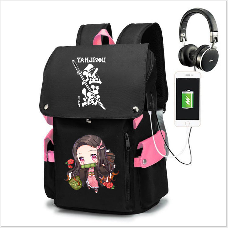 Cartoon Male Junior High Large Capacity Backpacks