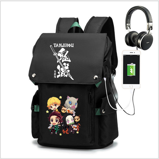 Men's Anime Peripheral No Junior High Oxford Backpacks