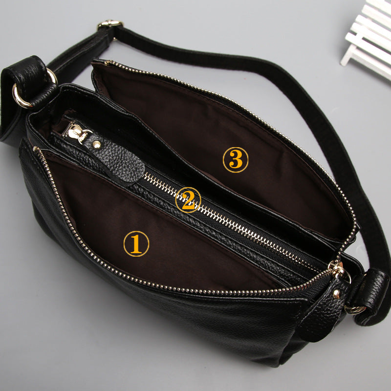 Women's Genuine Leather Simple First Layer Cowhide Shoulder Bags