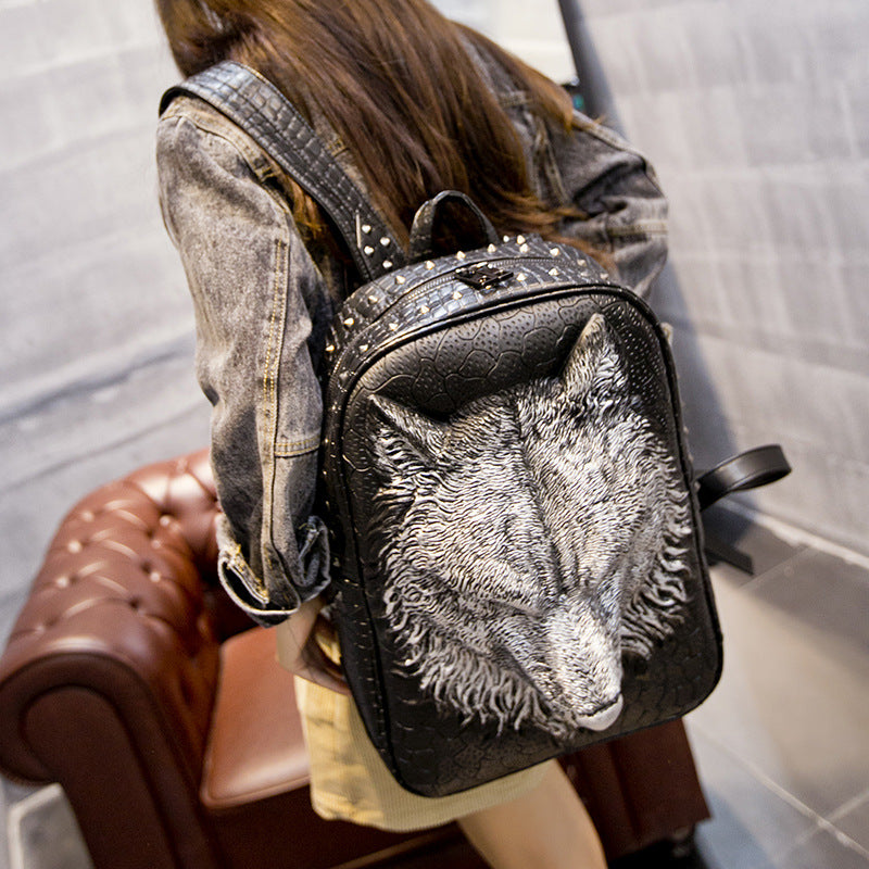 Women's & Men's Stylish & Wolf Head Backpacks