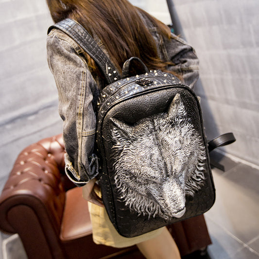 Women's & Men's Stylish & Wolf Head Backpacks