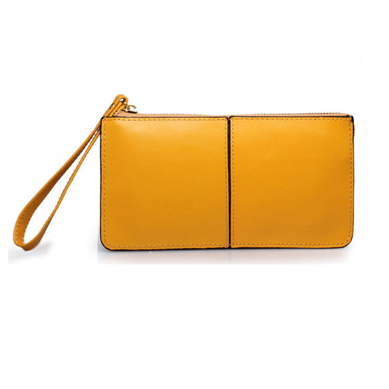 Long Zipper Genuine Leather Hand-held Fashion Ladies Wallets