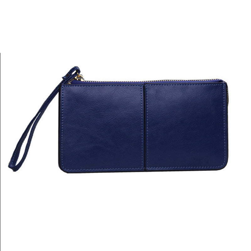 Long Zipper Genuine Leather Hand-held Fashion Ladies Wallets