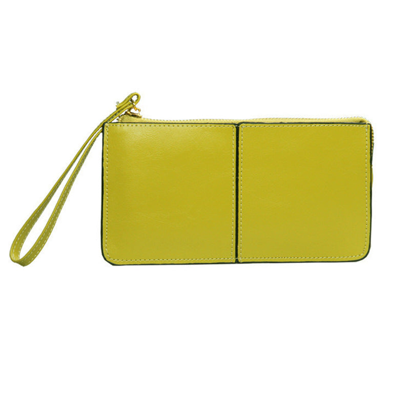 Long Zipper Genuine Leather Hand-held Fashion Ladies Wallets