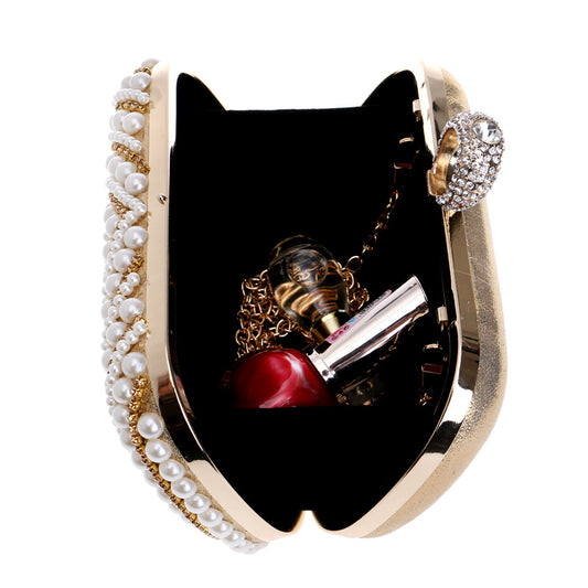 Women's Pearl Clutch Fashion Banquet Dress Dinner Bags