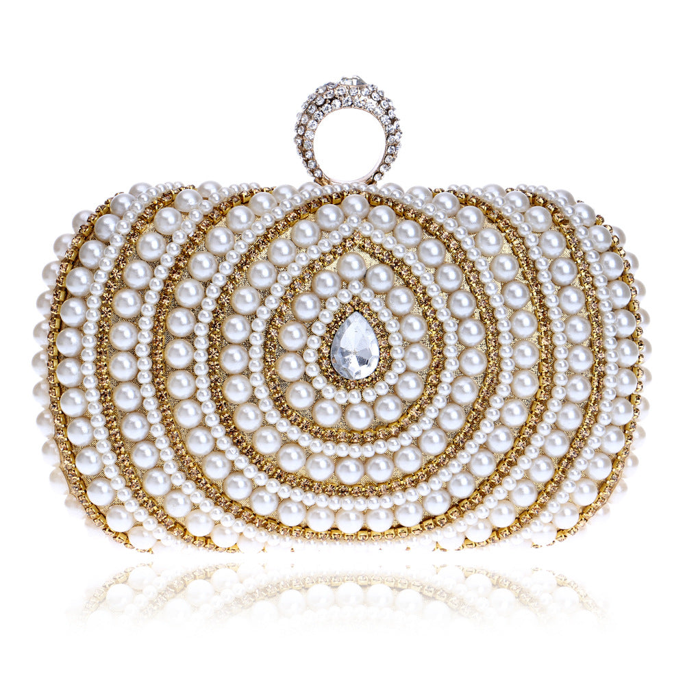 Women's Pearl Clutch Fashion Banquet Dress Dinner Bags