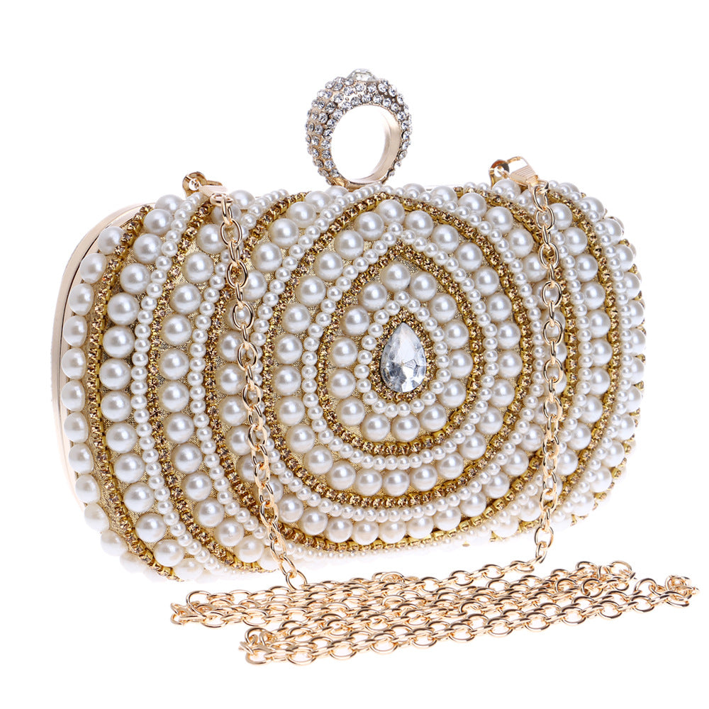 Women's Pearl Clutch Fashion Banquet Dress Dinner Bags
