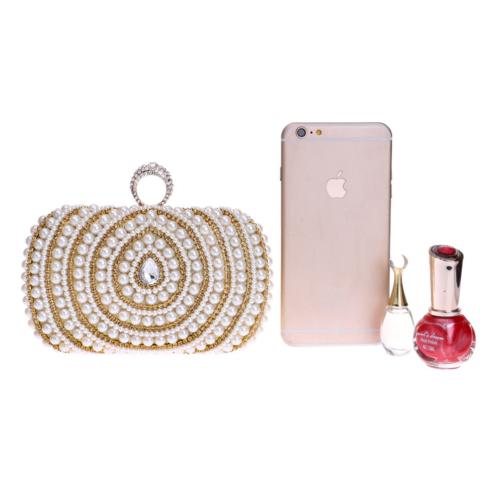 Women's Pearl Clutch Fashion Banquet Dress Dinner Bags