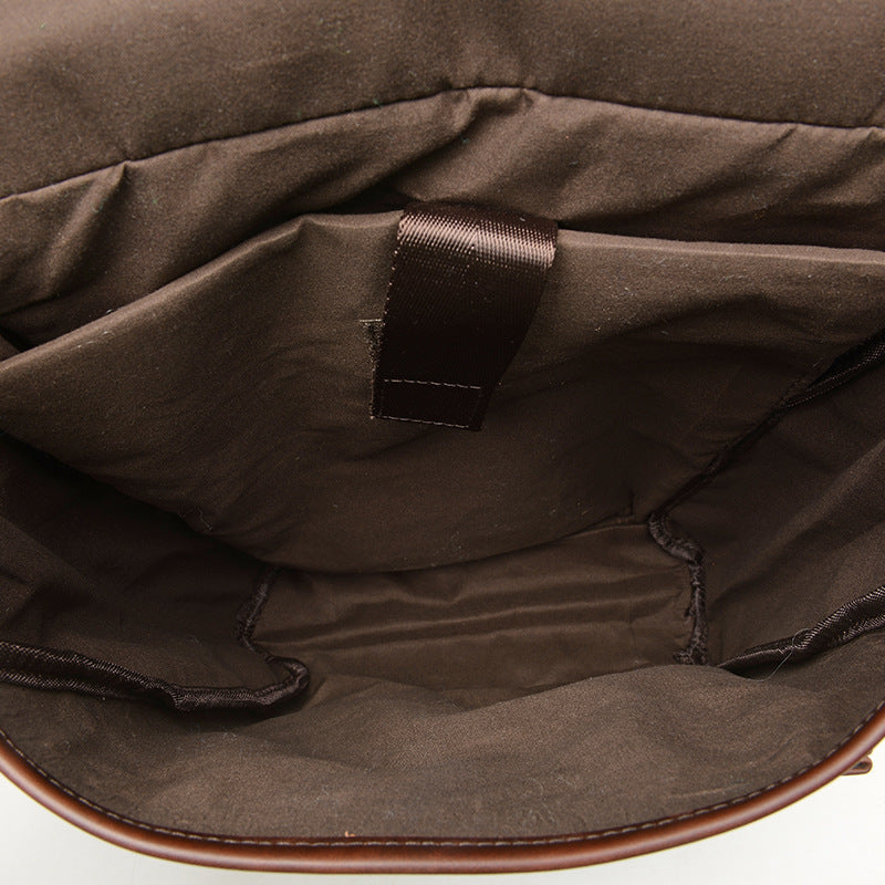 Men's Korean Leather Leisure British Retro Computer Backpacks