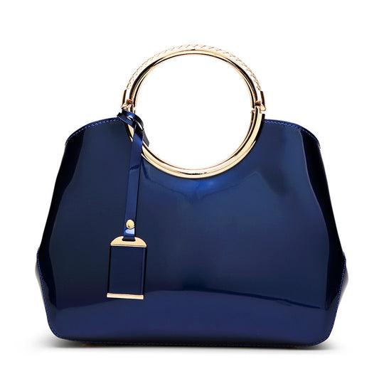 Women's Bridal Wedding One Patent Leather Shiny Handbags
