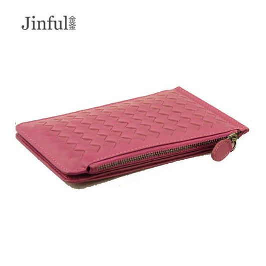 Unisex Single Zipper Leather Short Lightweight Ladies Wallets