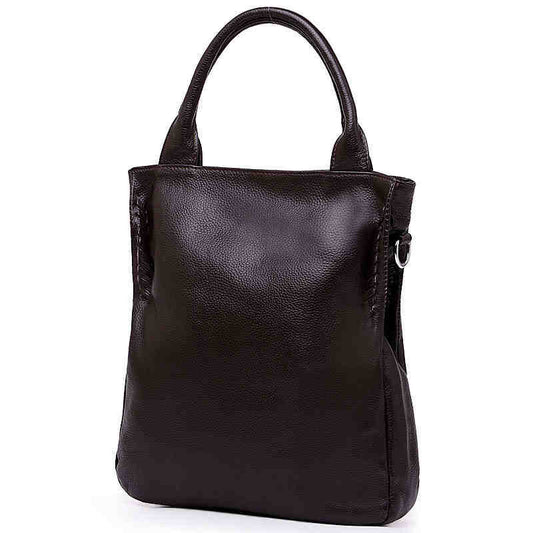 Women's Portable Trendy Solid Color Vintage Leather First Handbags