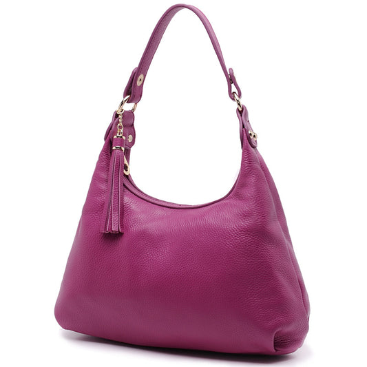 Women's Tassel Portable Dumpling First Layer Cowhide Shoulder Bags