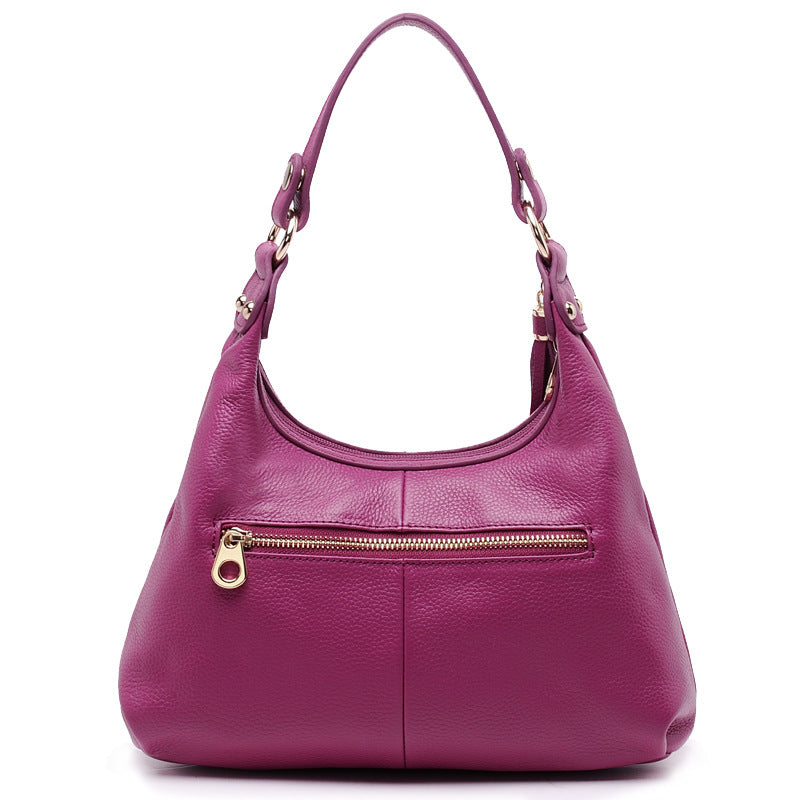 Women's Tassel Portable Dumpling First Layer Cowhide Shoulder Bags