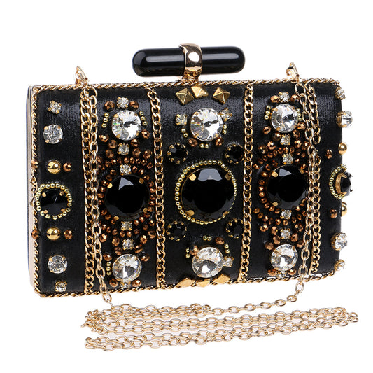 Women's Dinner Pearl Embroidery Banquet Clutch Dress Evening Bags
