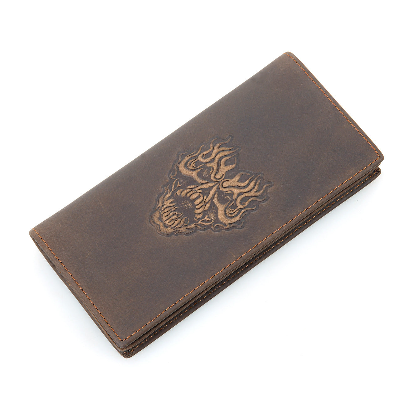 Crocodile Pattern Skull Genuine Leather Vintage Crazy Men's Wallets