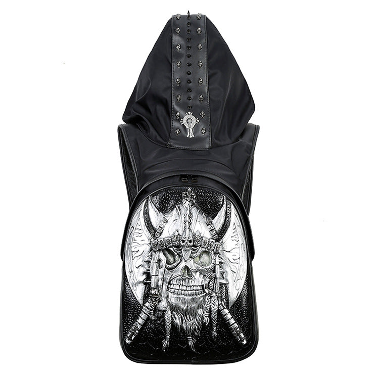 Women's & Men's & Computer Pirate Cap Rivet Backpacks