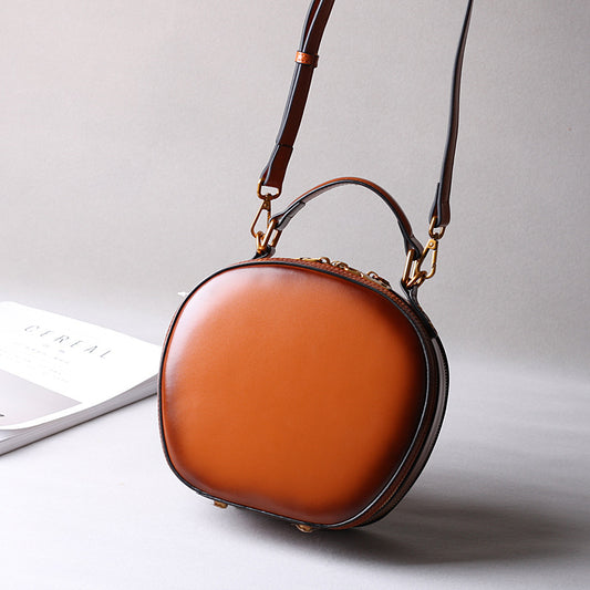 Women's Cowhide Genuine Leather Retro Cell Fashion Shoulder Bags