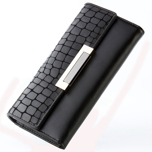 Pure Leather Female Long Genuine Cowhide Ladies Wallets